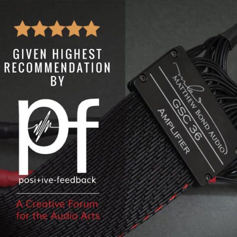 Matthew Bond Audio GSC 36 audio cable highest recommendation from Positive Feedback Magazine